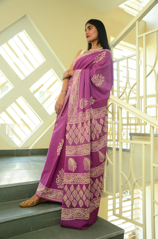Majestic Orchid Ready-to-Wear Saree With Pocket