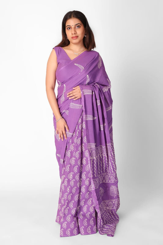 Lavender Royale Ready-to-Wear Saree With Pocket