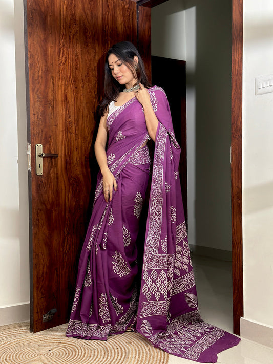 Majestic Orchid Ready-to-Wear Saree With Pocket